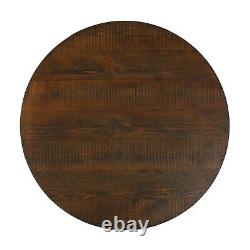 Table de bar en bois industriel faux Atmos, brun foncé