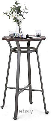 Table de bar haute ronde robuste Table de pub mobilier de salle à manger de cuisine Accueil
