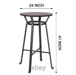 Table de bar haute ronde robuste Table de pub mobilier de salle à manger de cuisine Accueil