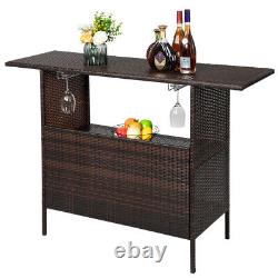 Table de bar moderne élégante en dégradé de brun pour une décoration chic à la maison