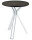 Table De Bar Ronde Moderne Coaster Home Furnishings Avec Finition Chêne Foncé Et Chrome