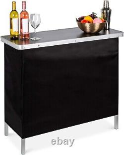 Table pliante portable de mini-bar pour la maison pour les cocktails, stand de fête pour boire sur la terrasse ou lors de fêtes en extérieur.
